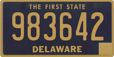 DE license plate 983642