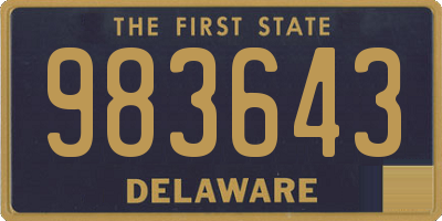 DE license plate 983643