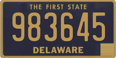 DE license plate 983645