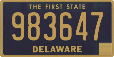 DE license plate 983647