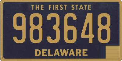 DE license plate 983648