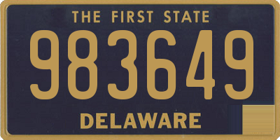 DE license plate 983649