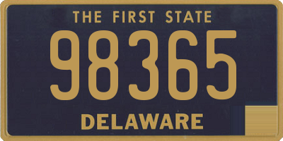 DE license plate 98365