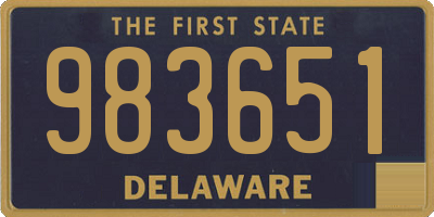 DE license plate 983651