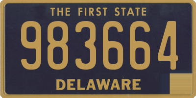 DE license plate 983664