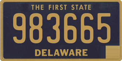 DE license plate 983665