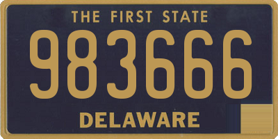 DE license plate 983666