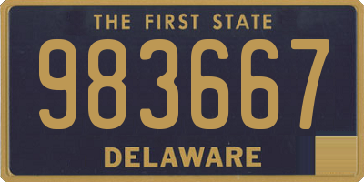 DE license plate 983667