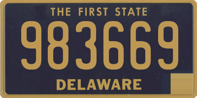 DE license plate 983669