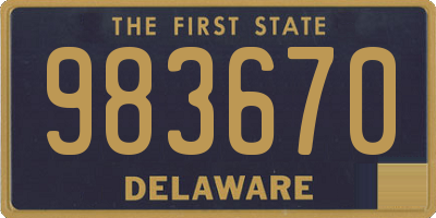 DE license plate 983670