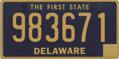 DE license plate 983671