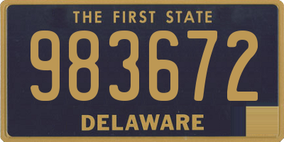 DE license plate 983672