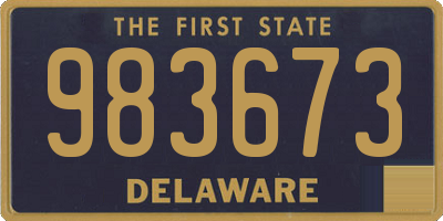 DE license plate 983673