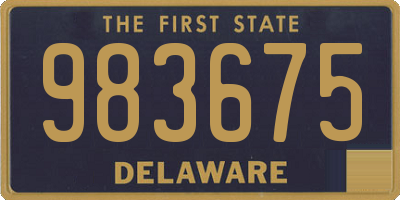 DE license plate 983675