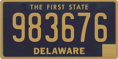 DE license plate 983676