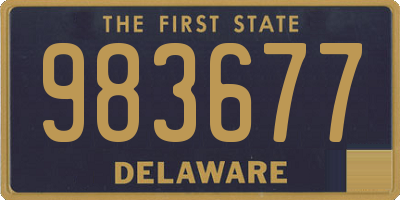 DE license plate 983677