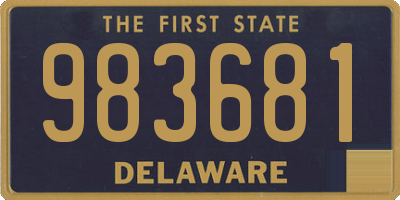 DE license plate 983681