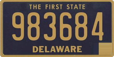 DE license plate 983684