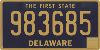 DE license plate 983685