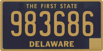 DE license plate 983686