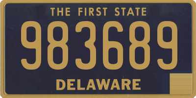 DE license plate 983689