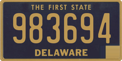 DE license plate 983694