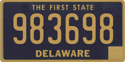 DE license plate 983698