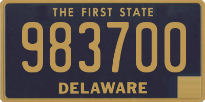 DE license plate 983700