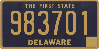 DE license plate 983701