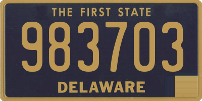 DE license plate 983703