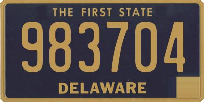 DE license plate 983704