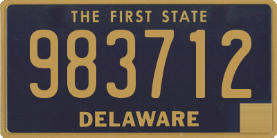 DE license plate 983712