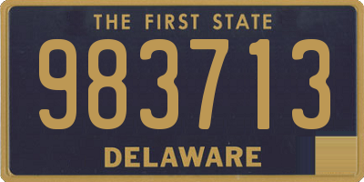 DE license plate 983713