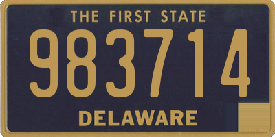 DE license plate 983714