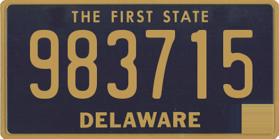 DE license plate 983715