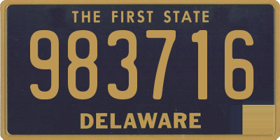 DE license plate 983716