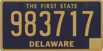 DE license plate 983717