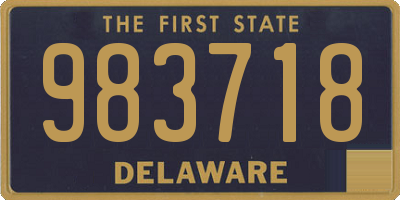 DE license plate 983718