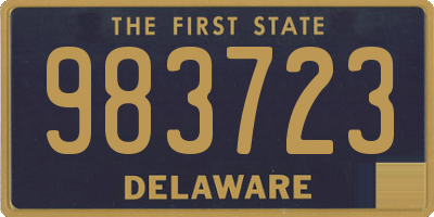 DE license plate 983723