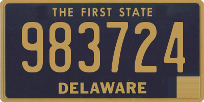 DE license plate 983724