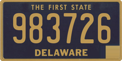 DE license plate 983726