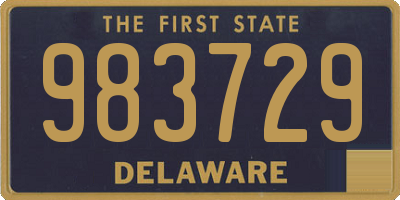 DE license plate 983729