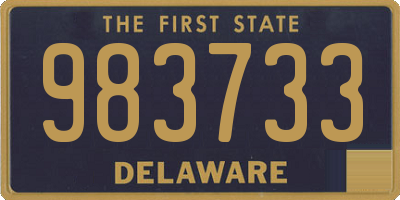 DE license plate 983733