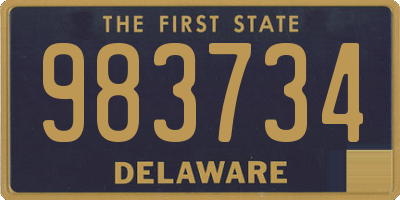 DE license plate 983734