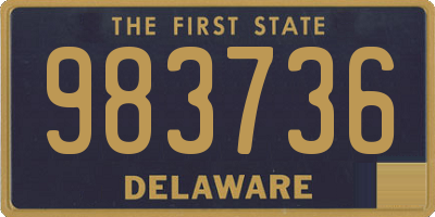 DE license plate 983736