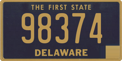 DE license plate 98374