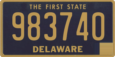 DE license plate 983740