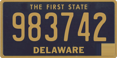 DE license plate 983742