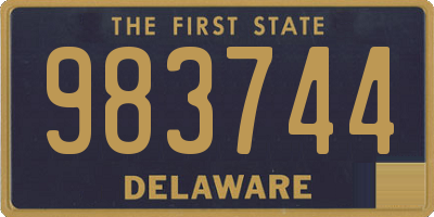 DE license plate 983744