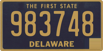 DE license plate 983748